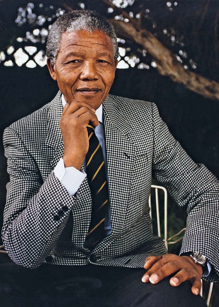 Picture of Nelson Mandela and his quote mentioned